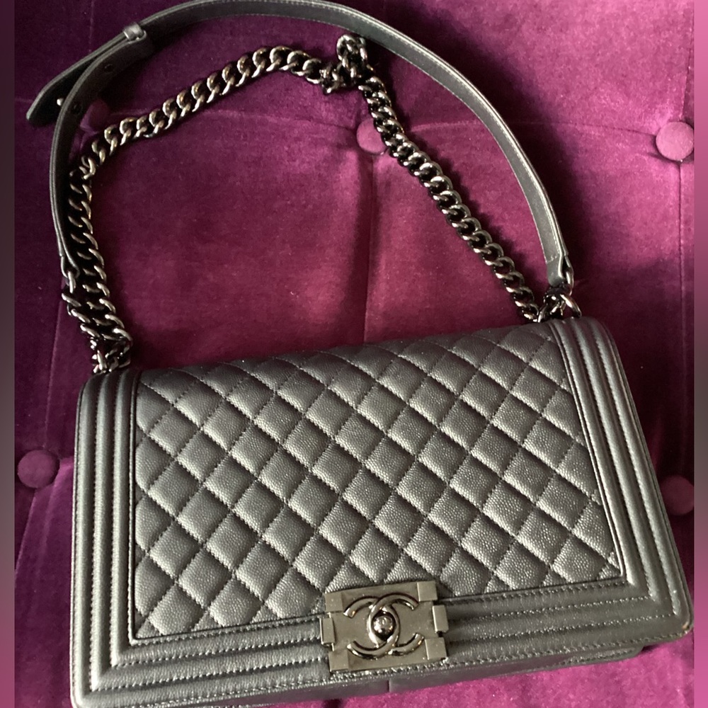 SOLD Chanel So Black New Medium Boy